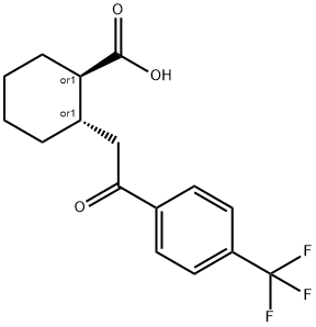 TRANS-2-[2-OXO-2-(4-TRIFLUOROMETHYLPHENYL)ETHYL]CYCLOHEXANE-1-CARBOXYLIC ACID Struktur