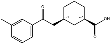 CIS-3-[2-(3-METHYLPHENYL)-2-OXOETHYL]CYCLOHEXANE-1-CARBOXYLIC ACID Struktur