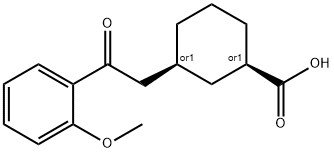 CIS-3-[2-(2-METHOXYPHENYL)-2-OXOETHYL]CYCLOHEXANE-1-CARBOXYLIC ACID Struktur