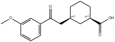 CIS-3-[2-(3-METHOXYPHENYL)-2-OXOETHYL]CYCLOHEXANE-1-CARBOXYLIC ACID Struktur