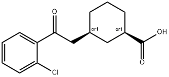 CIS-3-[2-(2-CHLOROPHENYL)-2-OXOETHYL]CYCLOHEXANE-1-CARBOXYLIC ACID Struktur