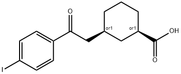 CIS-3-[2-(4-IODOPHENYL)-2-OXOETHYL]CYCLOHEXANE-1-CARBOXYLIC ACID Struktur