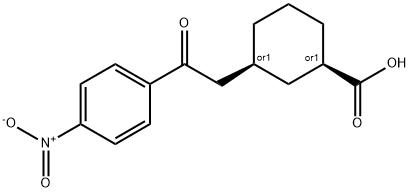 CIS-3-[2-OXO-2-(4-NITROPHENYL)ETHYL]CYCLOHEXANE-1-CARBOXYLIC ACID Struktur