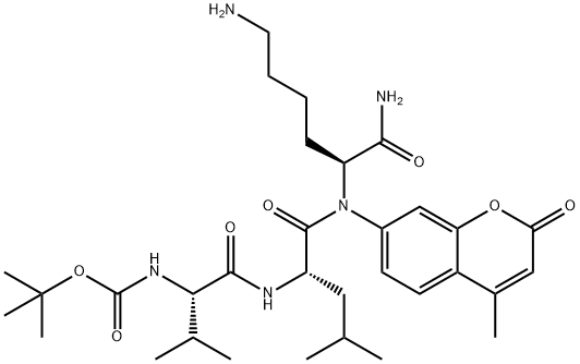 BOC-VAL-LEU-LYS-AMC ACETATE Struktur