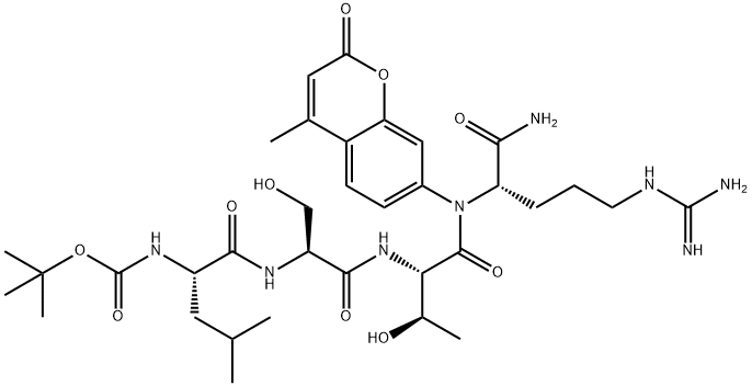 BOC-LEU-SER-THR-ARG-MCA Struktur