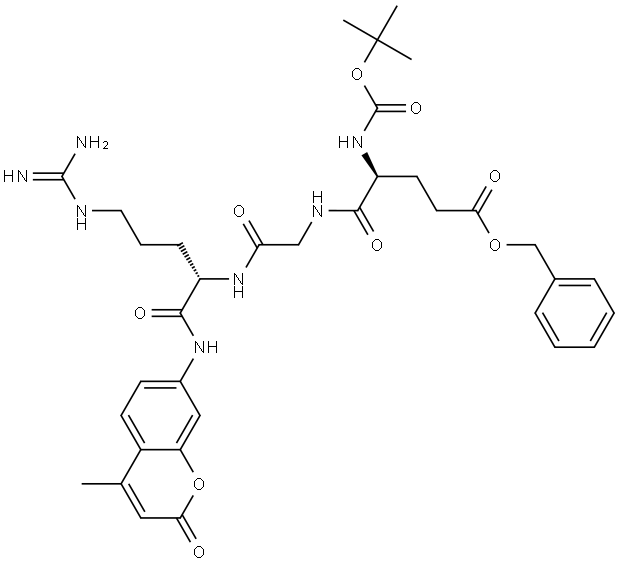 BOC-GLU(OBZL)-GLY-ARG-MCA HYDROCHLORIDE Struktur