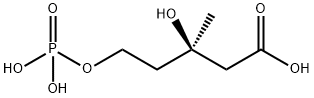 3-hydroxy-3-methyl-5-phosphonooxy-pentanoic acid Struktur