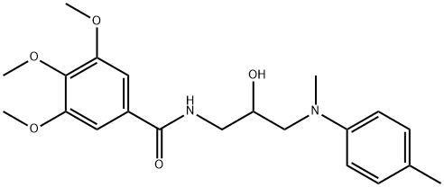 N-(2-Hydroxy-3-(methyl(4-methylphenyl)amino)propyl)-3,4,5-trimethoxybe nzamide Struktur