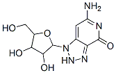 3-amino-9-[3,4-dihydroxy-5-(hydroxymethyl)oxolan-2-yl]-4,7,8,9-tetraza bicyclo[4.3.0]nona-1,3,6-trien-5-one Struktur