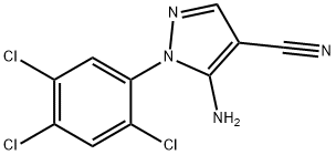 5-amino-1-(2,4,5-trichlorophenyl)pyrazole-4-carbonitrile Struktur