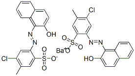 barium bis[6-chloro-4-[(2-hydroxy-1-naphthyl)azo]toluene-3-sulphonate] Struktur