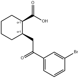 CIS-2-[2-(3-BROMOPHENYL)-2-OXOETHYL]CYCLOHEXANE-1-CARBOXYLIC ACID Struktur