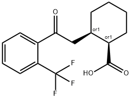 CIS-2-[2-OXO-2-(2-TRIFLUOROMETHYLPHENYL)ETHYL]CYCLOHEXANE-1-CARBOXYLIC ACID Struktur