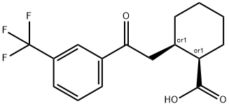 CIS-2-[2-OXO-2-(3-TRIFLUOROMETHYLPHENYL)ETHYL]CYCLOHEXANE-1-CARBOXYLIC ACID Struktur