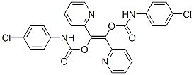 Bis(p-chlorocarbanilic acid)1,2-di(2-pyridinyl)vinylene ester Struktur