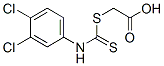 3,4-Dichlorophenyldithiocarbamic acid carboxymethyl ester Struktur