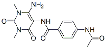 Benzamide,  4-(acetylamino)-N-(6-amino-1,2,3,4-tetrahydro-1,3-dimethyl-2,4-dioxo-5-pyrimidinyl)- Struktur