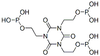 1,3,5-Tris[2-[(dihydroxyphosphino)oxy]ethyl]-1,3,5-triazine-2,4,6(1H,3H,5H)-trione Struktur