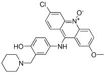 3-Chloro-9-[[4-hydroxy-3-(piperidinomethyl)phenyl]amino]-7-methoxyacridine 10-oxide Struktur