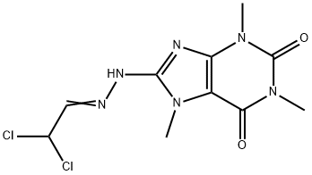 Dichloroacetaldehyde (1,3,7-trimethyl-2,6-dihydro-2,6-dioxo-7H-purin-8-yl)hydrazone Struktur