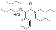 N,N-dibutyl-2-(dibutylamino)-2-phenyl-acetamide hydrochloride Struktur