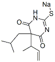 5-Isobutyl-5-(1-methyl-2-propenyl)-2-sodiothio-4,6(1H,5H)-pyrimidinedione Struktur