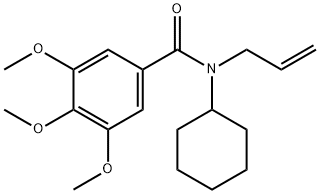 N-Allyl-N-cyclohexyl-3,4,5-trimethoxybenzamide Struktur