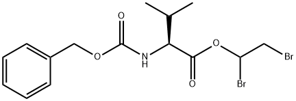 N-(Benzyloxycarbonyl)-L-valine 1,2-dibromoethyl ester Struktur