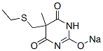 5-(Ethylthiomethyl)-5-methyl-2-sodiooxy-4,6(1H,5H)-pyrimidinedione Struktur