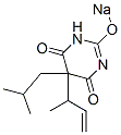 5-Isobutyl-5-(1-methyl-2-propenyl)-2-sodiooxy-4,6(1H,5H)-pyrimidinedione Struktur