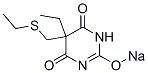 5-Ethyl-5-(ethylthiomethyl)-2-sodiooxy-4,6(1H,5H)-pyrimidinedione Struktur