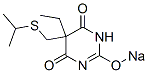 5-Ethyl-5-(isopropylthiomethyl)-2-sodiooxy-4,6(1H,5H)-pyrimidinedione Struktur