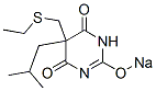 5-(Ethylthiomethyl)-5-isobutyl-2-sodiooxy-4,6(1H,5H)-pyrimidinedione Struktur