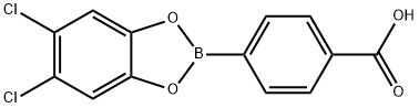 4-(5,6-Dichloro-1,3,2-benzodioxaborol-2-yl)benzoic acid Struktur