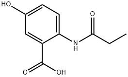 Benzoic acid, 5-hydroxy-2-[(1-oxopropyl)amino]- (9CI) Struktur