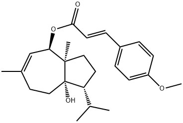 4,8-Dimethyl-1-isopropyl-2-(4-methoxybenzoyloxy)-11-oxabicyclo[6.2.1]undec-3-ene Struktur