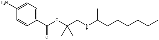 2-(1-Methylheptylamino)-1,1-dimethylethyl=p-aminobenzoate Struktur