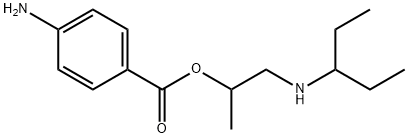 2-(1-Ethylpropylamino)-1-methylethyl=p-aminobenzoate Struktur