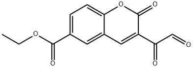 3-Glyoxyloyl-2-oxo-2H-1-benzopyran-6-carboxylic acid ethyl ester Struktur