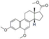 14.beta.-Estra-1,3,5(10),6,8-pentaene-17.alpha.-carboxylic acid, 3,6-dimethoxy-, methyl ester, (+-)- Struktur