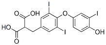 3,5-Diiodo-4-(4-hydroxy-3-iodophenoxy)benzylmalonic acid Struktur