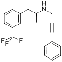 alpha-Methyl-N-(3-phenyl-2-propynyl)-m-trifluoromethylphenethylamine Struktur