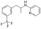 Phenethylamine, alpha-methyl-N-(2-pyridyl)-m-trifluoromethyl- Struktur