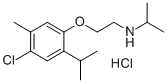 4-Chloro-2-isopropyl-beta-(N-isopropylamino)-5-methylphenetole hydroch loride Struktur