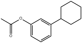 Acetic acid 3-cyclohexylphenyl ester Struktur