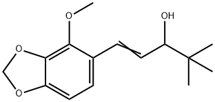 4,4-Dimethyl-1-(2-methoxy-3,4-methylenedioxyphenyl)-1-penten-3-ol Struktur