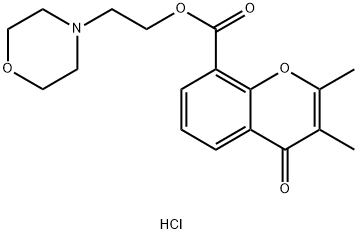 2,3-Dimethylchromone-8-carboxylic acid morpholinoethyl ester hydrochlo ride Struktur