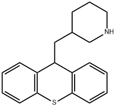 3-(Thioxanthen-9-ylmethyl) piperidine Struktur