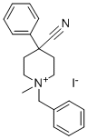 Piperidinium, 1-benzyl-4-cyano-1-methyl-4-phenyl-, iodide Struktur