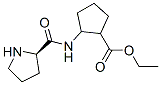 Cyclopentanecarboxylic acid, 2-[[(2R)-2-pyrrolidinylcarbonyl]amino]-, ethyl Struktur